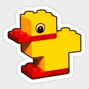 Brick Animals: Yellow Duck Sticker